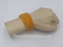 Beige 1 inch thin terry wristband for Sport