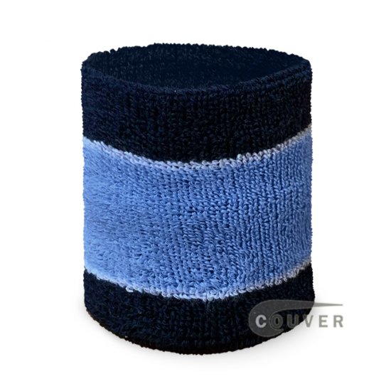 Navy carolina blue black 2color wristband sweatband - Click Image to Close