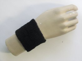 Black cheap youth terry wristband