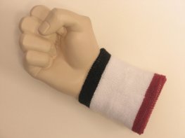 Black white red cheap terry wristband sweatband