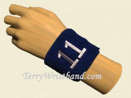 Blue with White Number 1 youth Sport wristband
