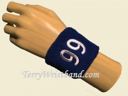 Blue with White Number 9 youth Sport wristband