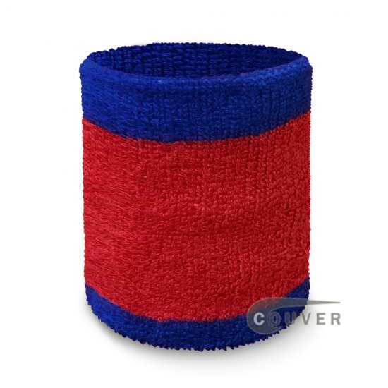 Blue red blue 2color wristband sweatband - Click Image to Close