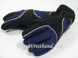 Blue Winter Gloves with Palm Grip Patch