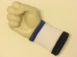 Blue white black cheap terry wristband sweatband