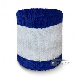 Blue white blue 2color wristband sweatband