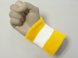 Bright yellow white bright yellow 2-color wristband, 1PC