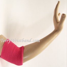 Bright Pink 5" tall Terry Athletic armband for sports