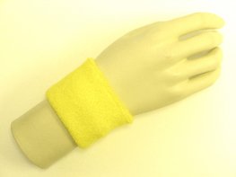 Bright yellow youth wristband sweatband terry for sports