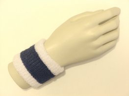 Cobalt blue in white cheap youth terry wristband