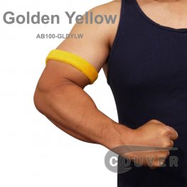 COUVER 1" Thin Cotton Terry Bicep/Arm Band - Gold Yellow(1Piece)