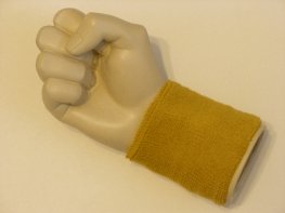 Dark gold wristband sweatband for sports