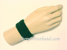 Dark green cheap kids 1inch terry wristband