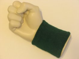 Dark green wristband sweatband for sports