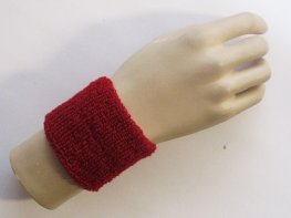 Dark red cheap youth terry wristband