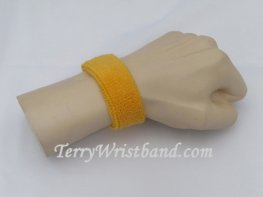 Golden Yellow 1inch thin terry wristband
