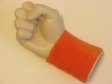 Light orange wristband sweatband for sports