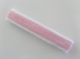 Light Pink White Long Terry Head Band