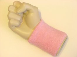 Light pink wristband sweatband for sports