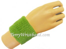 Lime green cheap 2.5 inch / youth terry wristband