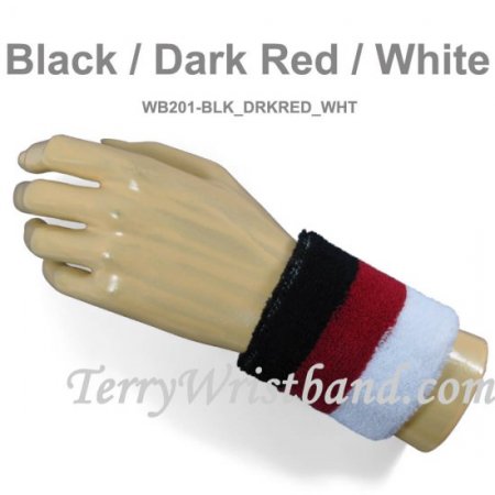 2.5 inch Multi-color Striped Sweat Wristbands for Sports