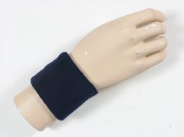 Navy youth wristband sweatband terry for sports