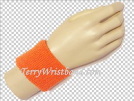 Orange cheap youth terry wristband