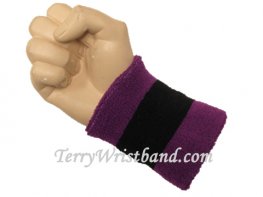 Purple black purple 2color wristband - Premium Quality, 1PC