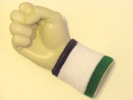 Purple white green cheap terry wristband sweatband