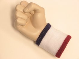 Purple white red cheap terry wristband sweatband