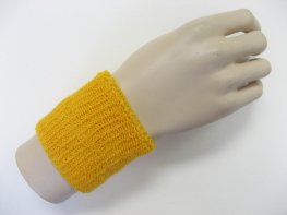 Gold Yellow cheap youth terry wristband