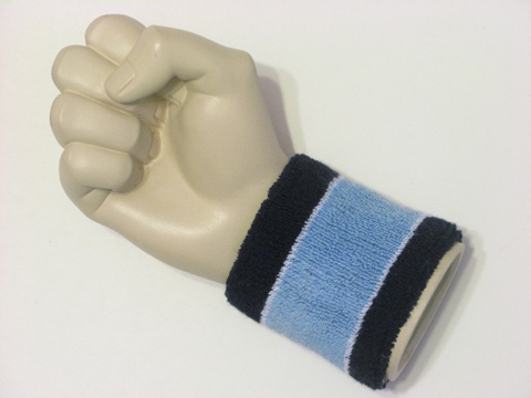 Navy carolina blue black 2color wristband sweatband