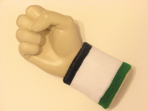 Black white green cheap terry wristband sweatband