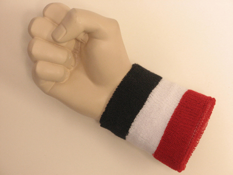 Black white red 3color wristband sweatband - Click Image to Close