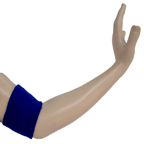 Blue Terry Athletic armband for sports - Click Image to Close