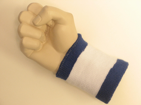 Blue white blue 2color wristband sweatband