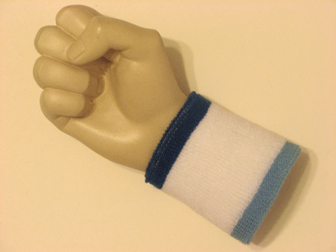 Blue white sky blue cheap terry wristband sweatband - Click Image to Close