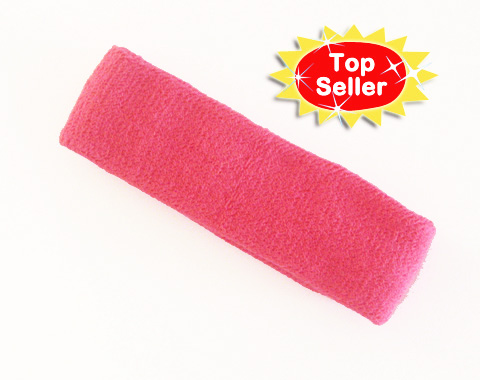 Bright Pink Terry Head Band - Click Image to Close