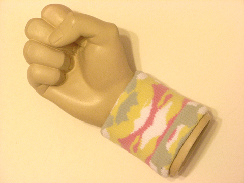 Pink camouflage terry wristband jacquard - Click Image to Close