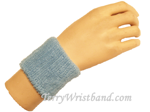 Carolina Blue cheap youth terry wristband - Click Image to Close
