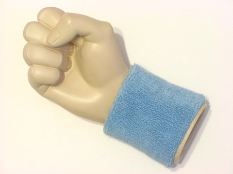 Carolina blue wristband sweatband terry for sports - Click Image to Close