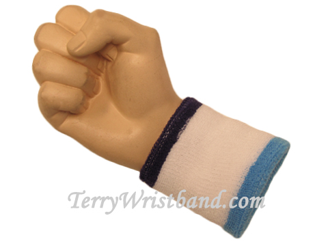 Columbia blue white dark purple cheap terry wristband sweatband - Click Image to Close