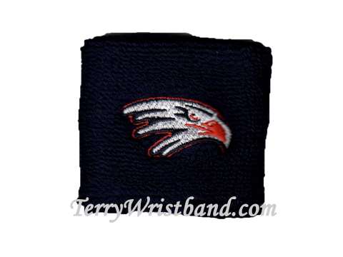 [Min.100 pieces]Custom Embroidery sport terry 2.5 inch wristband - Click Image to Close
