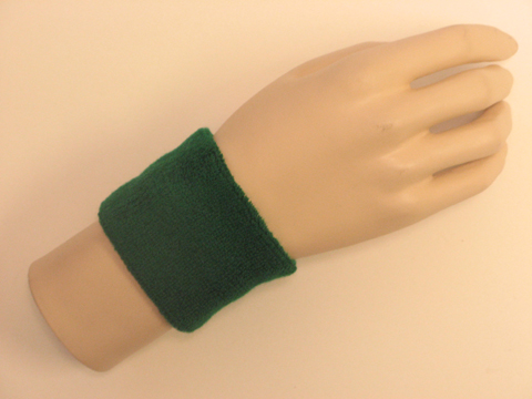 Dark green youth wristband sweatband terry for sports