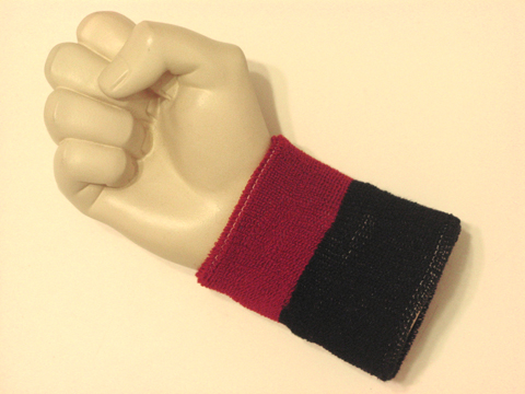 Dark red and Black 2color wristband sweatband - Click Image to Close