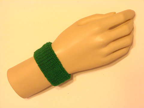 Green cheap kids terry wristband