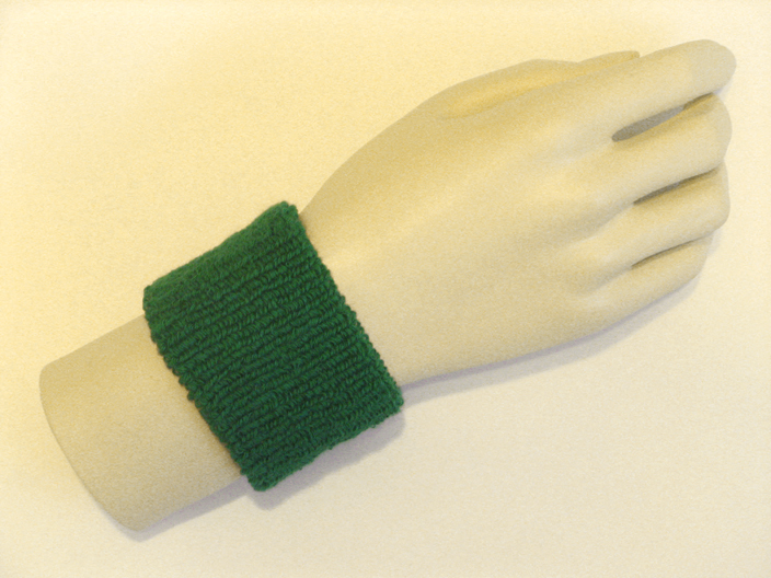 Green cheap youth terry wristband