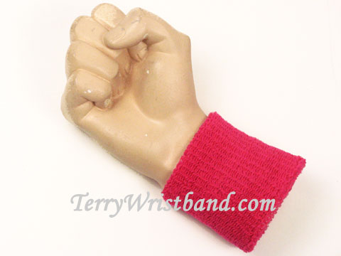 Hot Pink cheap terry wristband - Click Image to Close