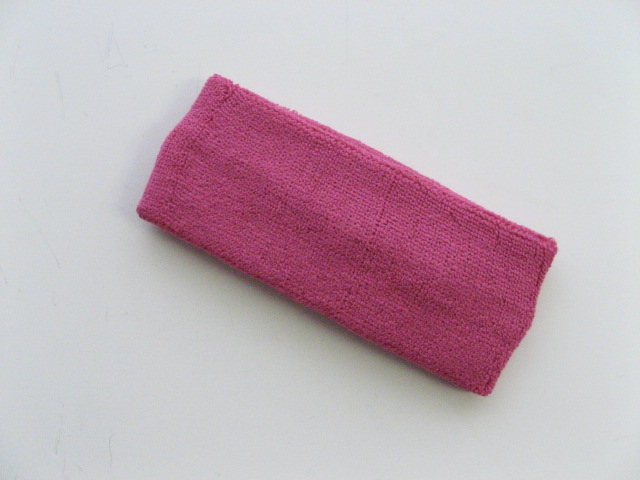 Hot Pink Wide Terry Head Band - Click Image to Close
