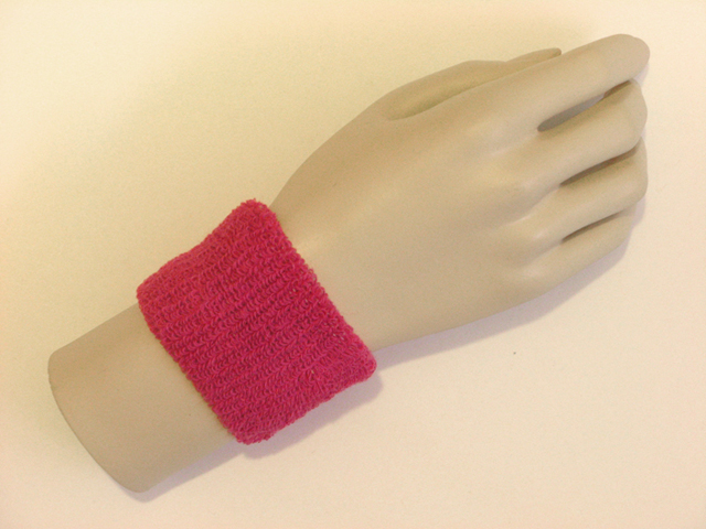 Hot pink cheap youth terry wristband - Click Image to Close